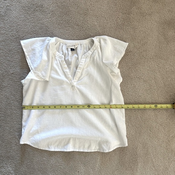 Universal Thread Flutter Short Sleeve Blouse - White - XS - Picture 7 of 11